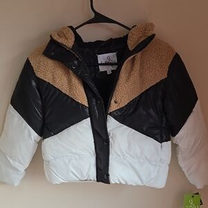 Sam Edelman Black and White Puffer Jacket Kids Size 7/8.